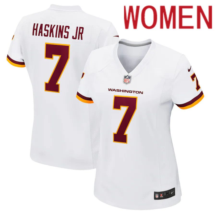 Women Washington Redskins 7 Dwayne Haskins Nike White Game NFL Jersey